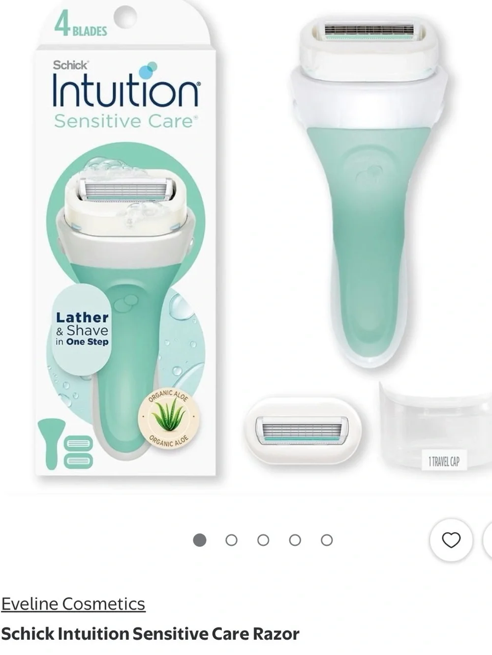 chic Intuition Sensitive Care Kids Razor in Mint Green and White